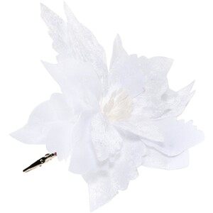 White Elegant Flower Clip