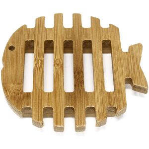 Hemu Wood Soap Dish - Modern Fish Design