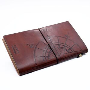 Handmade Leather Journal Travel the World (80 pages)