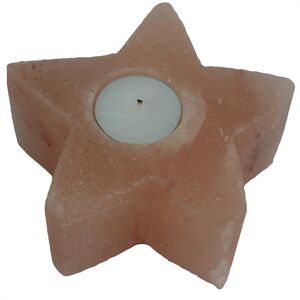 Unique Himalayan Salt Star Candle Holder