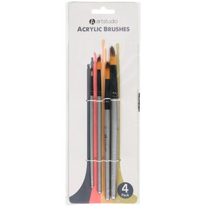 Set of 4 Acrylic Paint Brushes