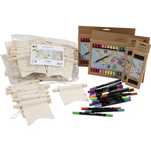 Group Craft Kit Paint Your Own Banner 60 Pack 10.5 x 12 cm