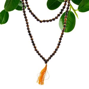 108 Bead Tiger Eye Mala Beads for Meditation  Japa Practice