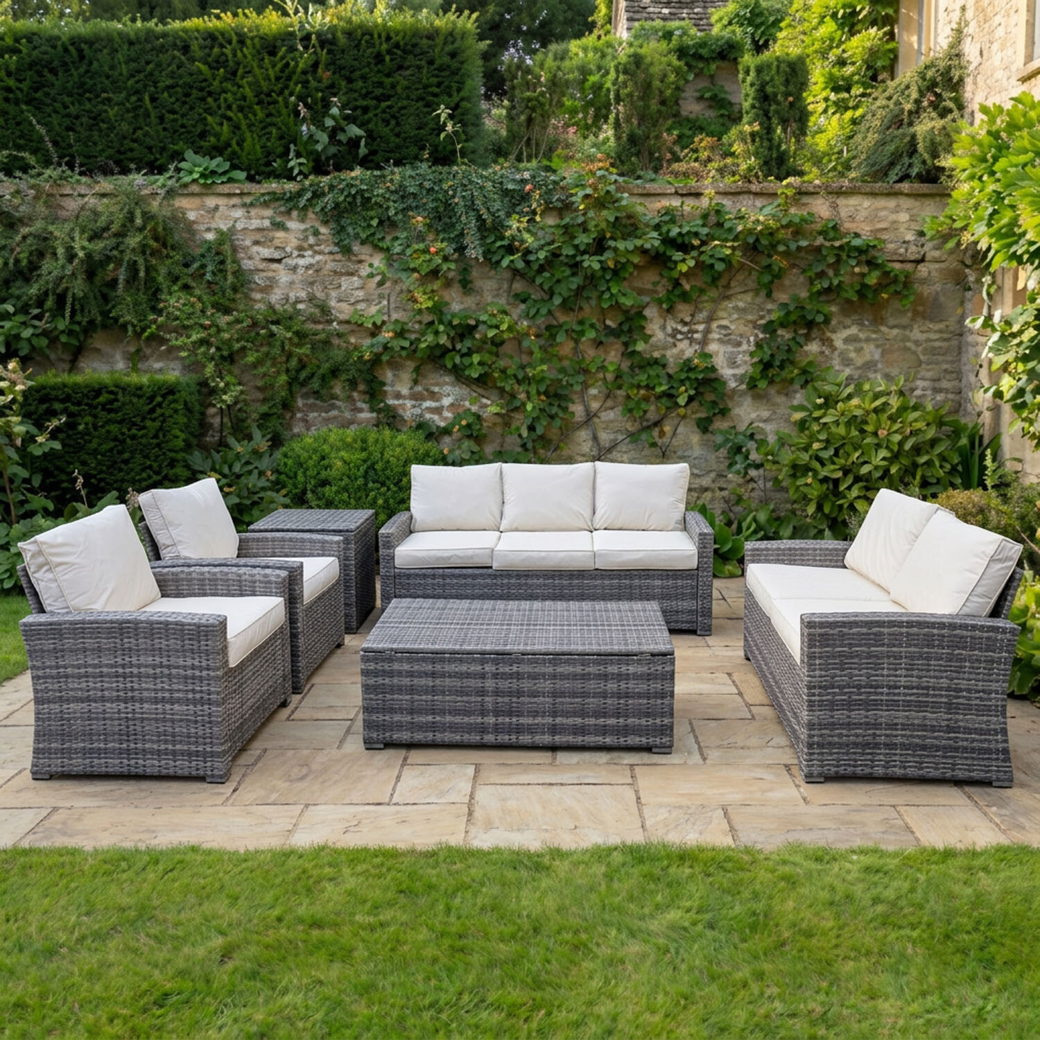 Chester Sofa Set - Grey