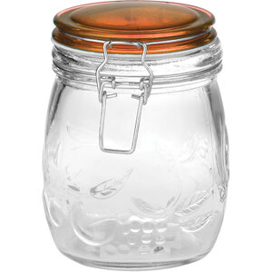 Amber Plastic Lid Deli Jar - 700ml