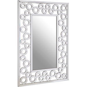 Athena Large Round Wall Mirror With Silver Frame