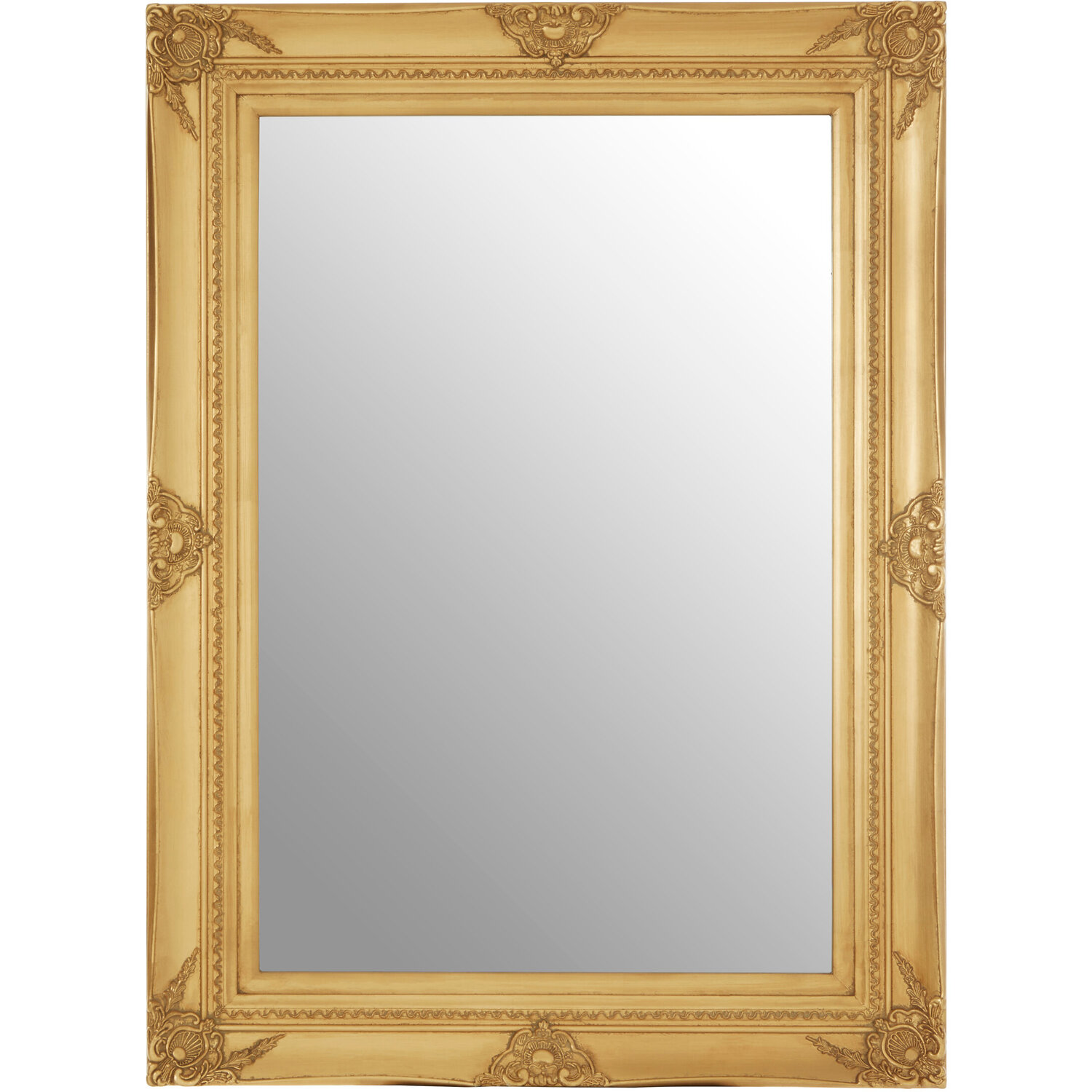 Holmes Wall Mirror with Black Frame - Gold