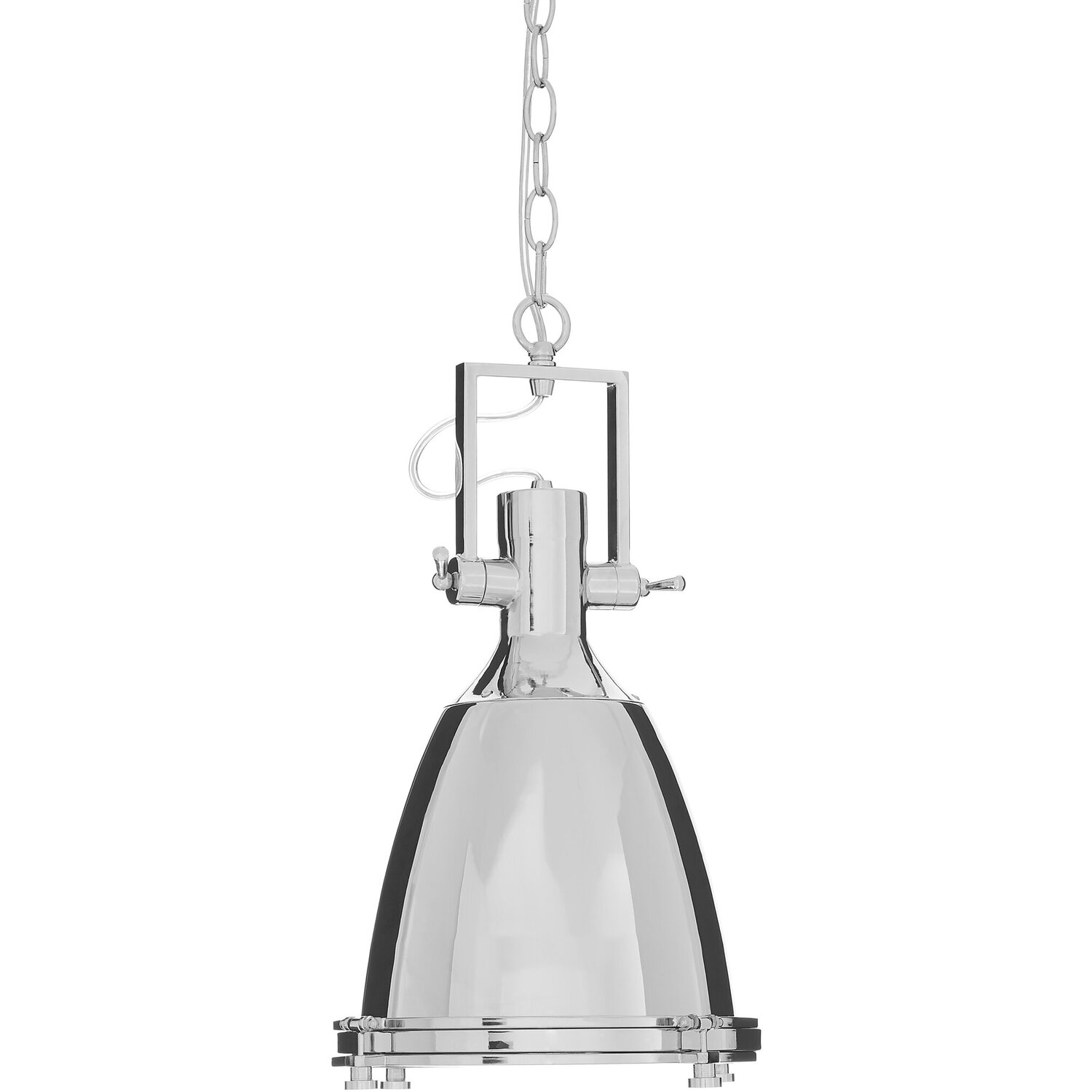 Lexington Small Chrome Plain Pendant Light - Silver