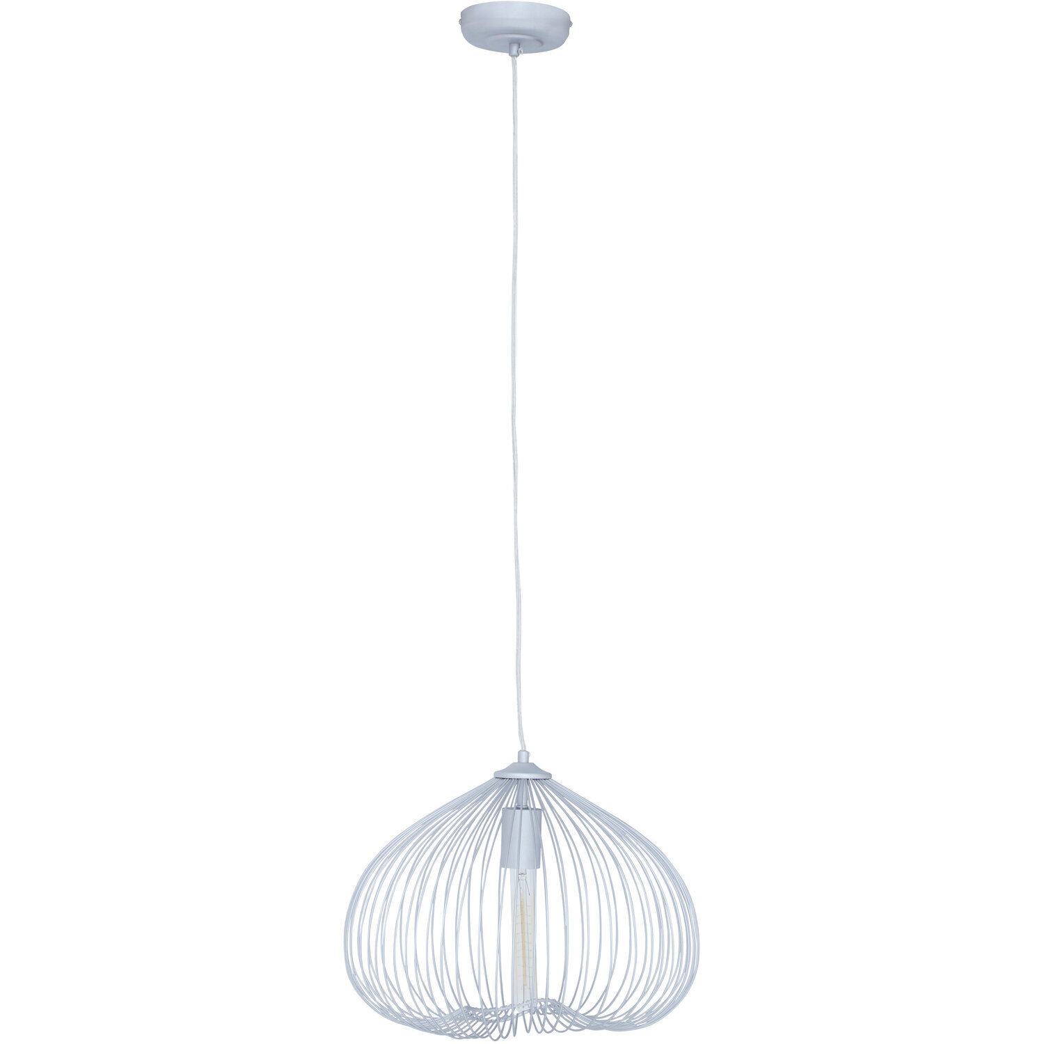Lavis 1 Bulb Silver Finish Pendant Light - Silver