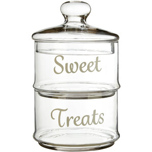 Olivia Stackable 2 Tier Glass Storage Jar