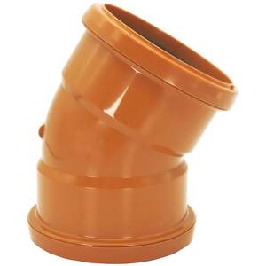 FloPlast Underground Drain 110mm Double Socket 30' Bend - D564 - PVC-U Drainage Solution