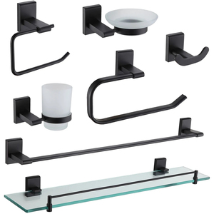 Showerdrape Unity Steel Wall Mounted 7 Piece Bathroom Accessory Set