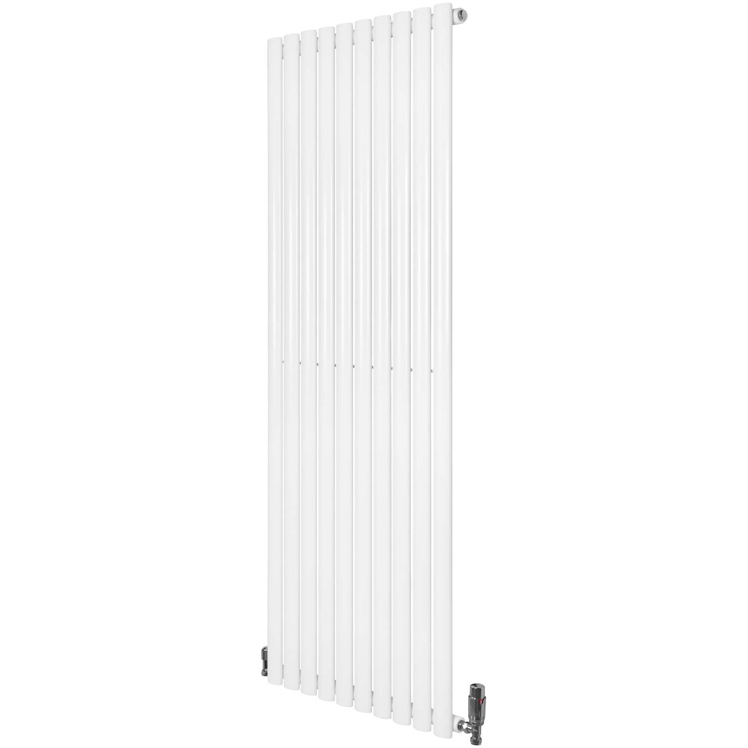 Oval Single Column Radiator 1600Mm X 600Mm & Trv Chrome Valves Modern Designer Single Panel - Image 3