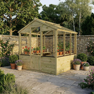 6ft x 6ft Traditional Wooden Shiplap Greenhouse Potting Shed