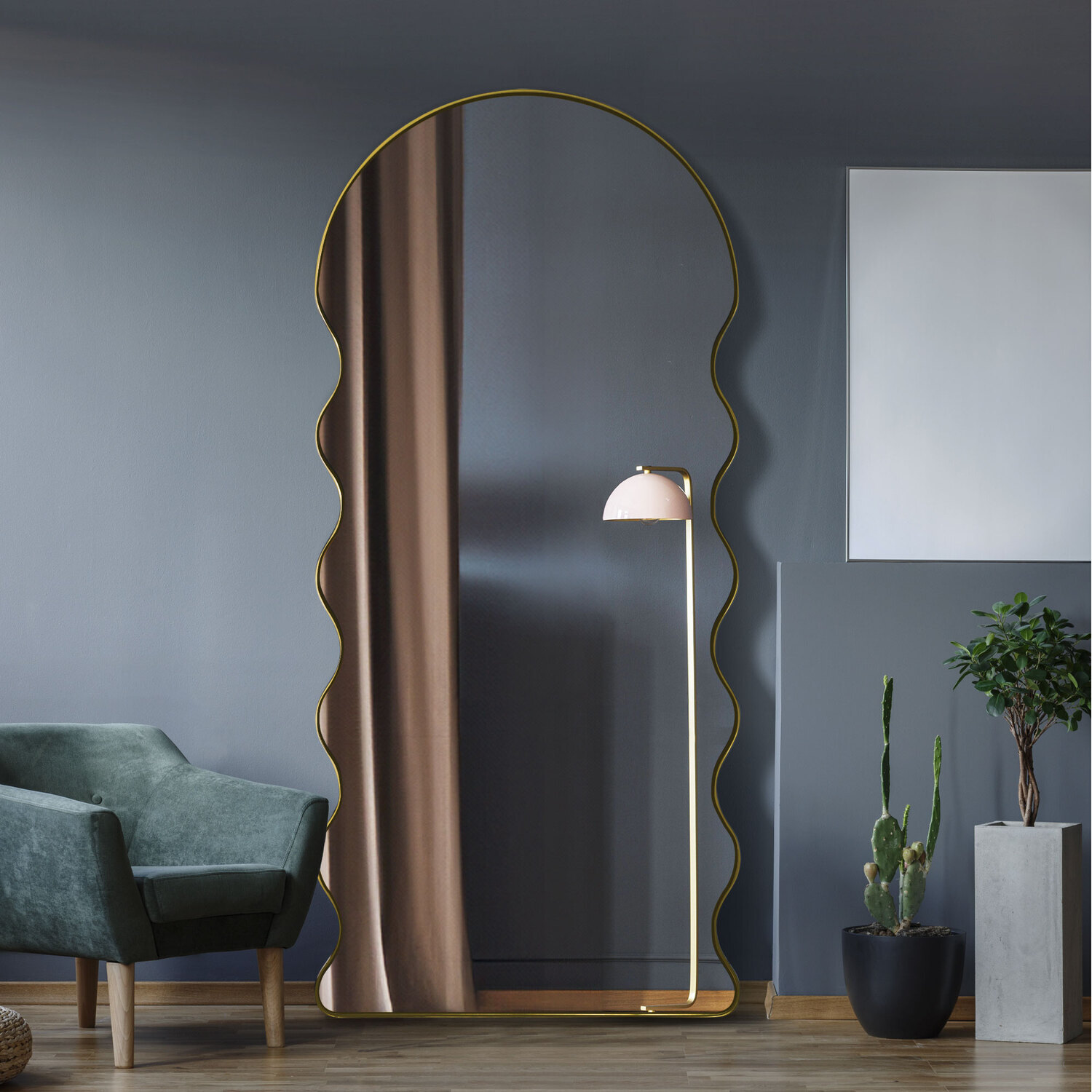 Image of Fluctus Wave Mirror - Gold