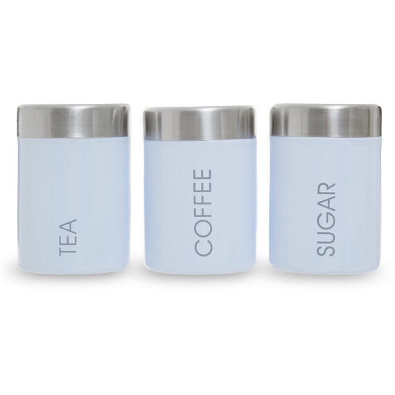 Liberty White Enamel Tea Coffee and Sugar Set