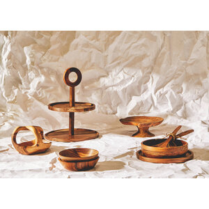 Kora Sheesham Wood Two Tier Cake Stand