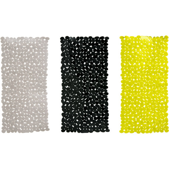 Pebble Solid Green Rectangular Bath Mat