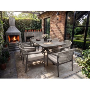 Eliza Outdoor Dining Table with 4 Chairs Set