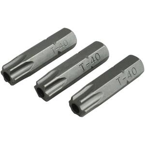 Faithfull Security S2 Grade Steel Screwdriver Bits T40S X 25mm (Pack 3)