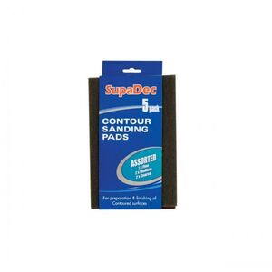 SupaDec Assorted Contour/Sanding Pads (Pack of 5)