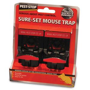 Pest-Stop Systems Pest-Stop (Pelsis Group) Sure-Set Mouse Trap Twin Pack
