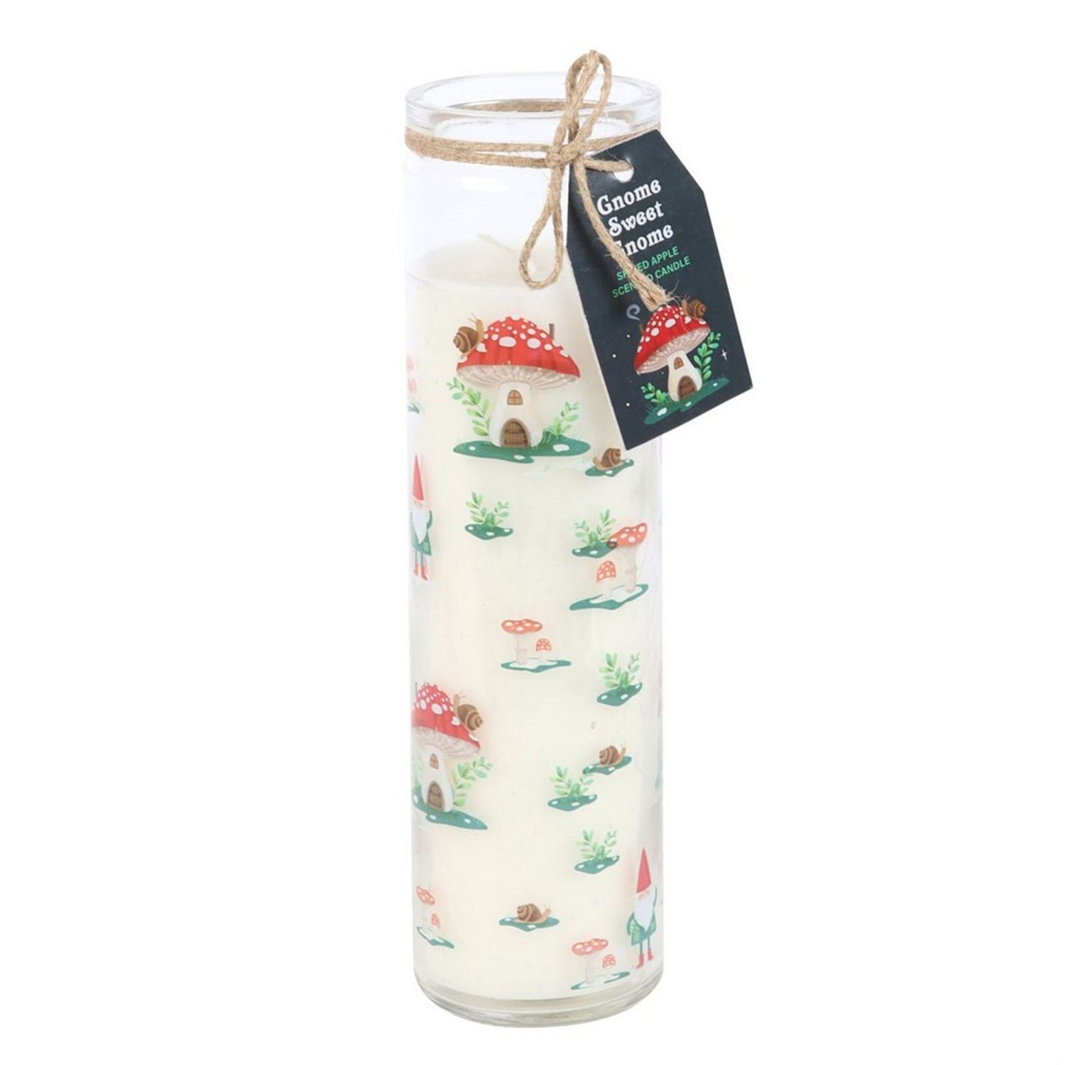 Something Different Gnome Sweet Gnome Spiced Apple Tube Candle - White