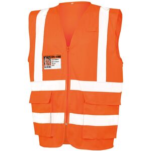 Fluorescent Orange / 3XL SAFE-GUARD By Result Unisex Adult Executive Safety Vest shot 15549039