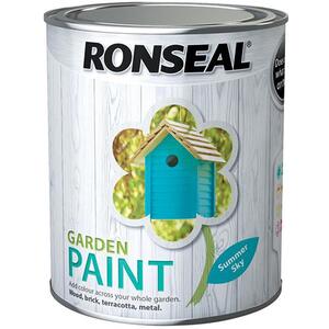 Ronseal Garden Paint Summer Sky 750ml - Exterior Wood and Metal Paint