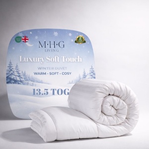 13.5 Tog Soft Touch Winter Duvet - Satin Stripe Microfibre - Made in UK - Super king