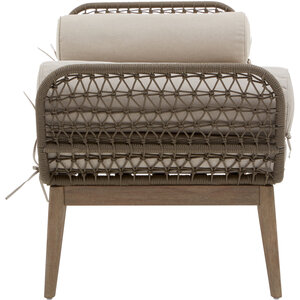 Opus Rope Woven Longue Bench with Cushions