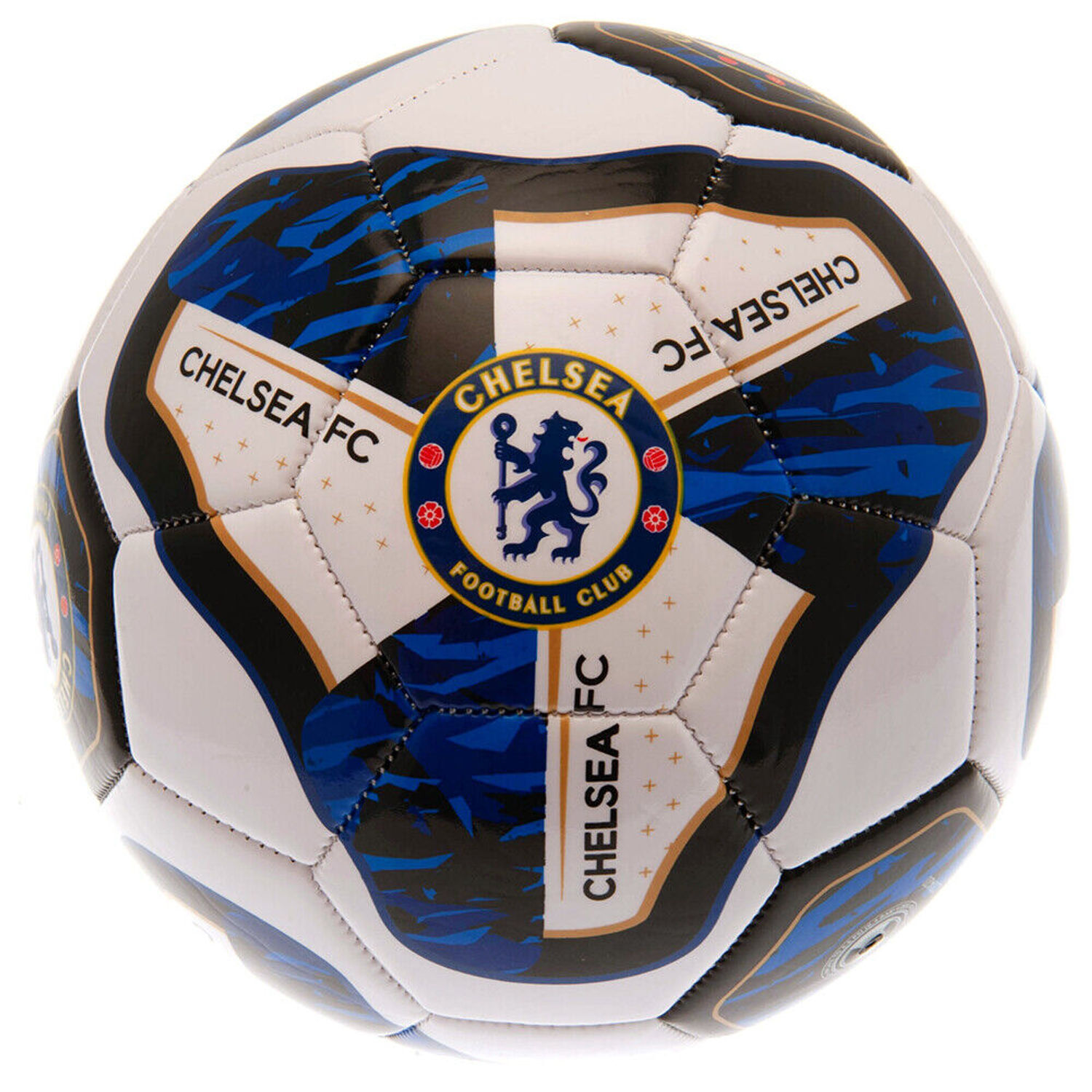 Chelsea Fc Tracer Pvc Football - Black/Blue/White