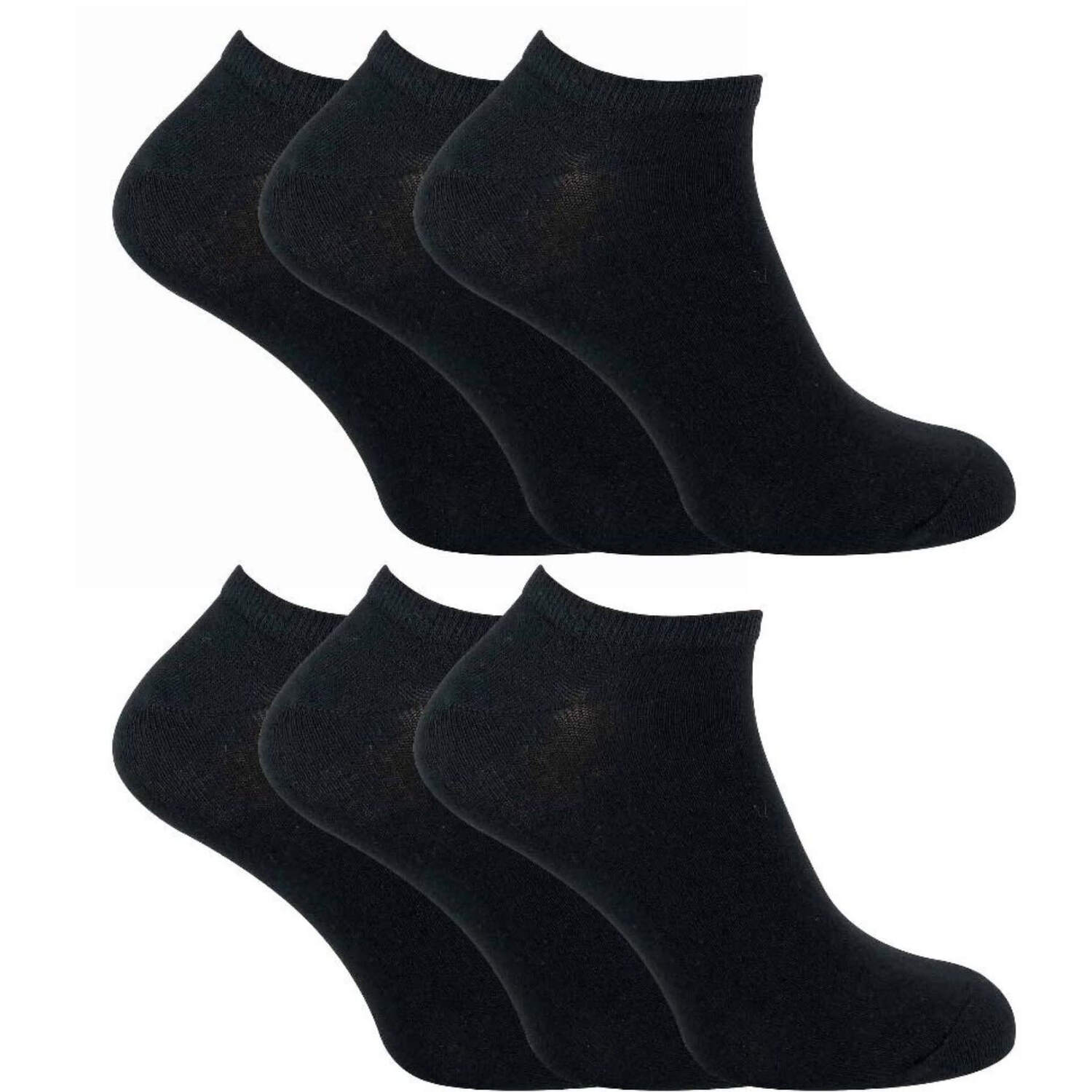 Sock Snob - 6 Pack Mens Cotton Ankle Low Cut Short Quarter Gym/Trainer Socks - Image 2