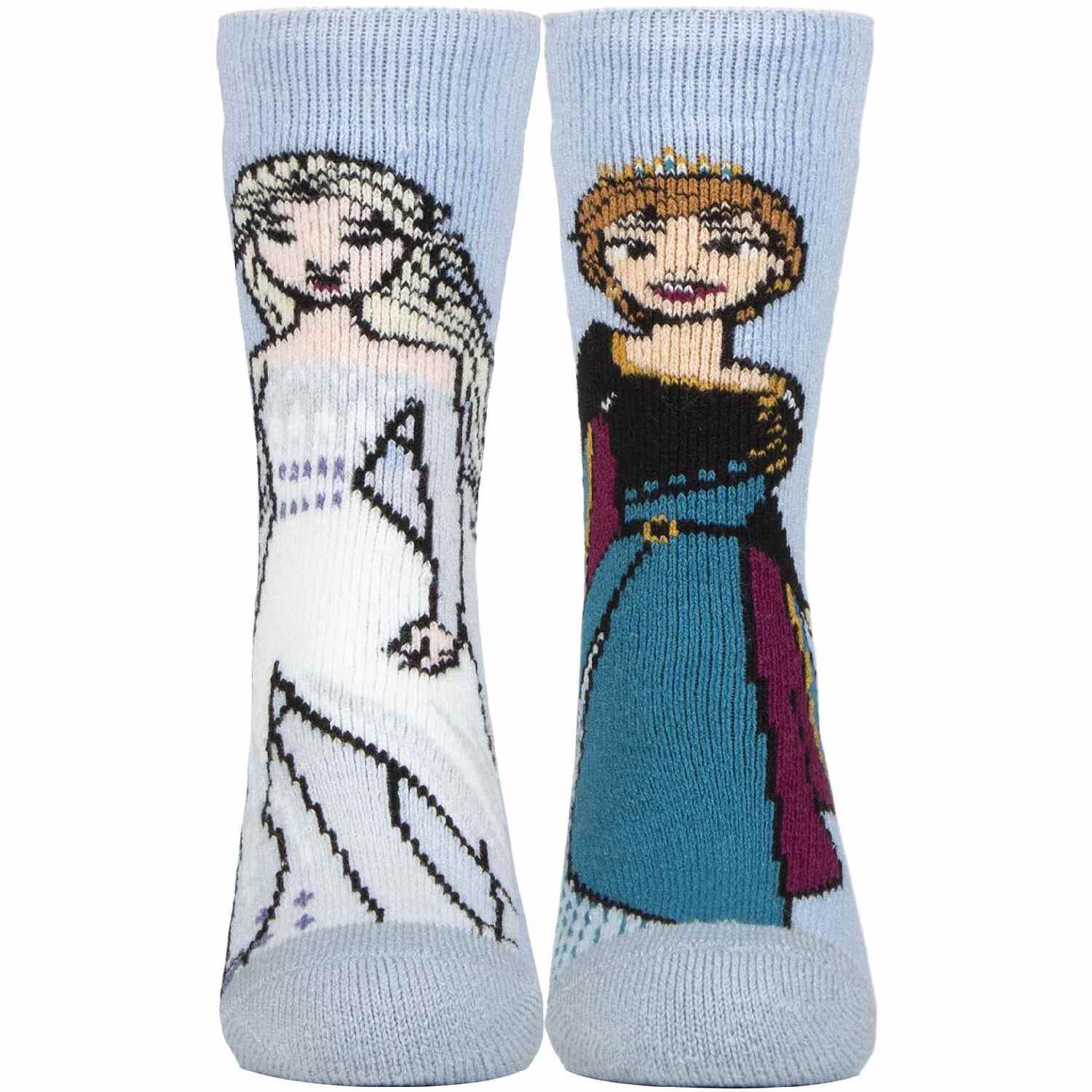 Heat Holders Girls Disney Princess Novelty Thermal Socks - Purple / 12-3
