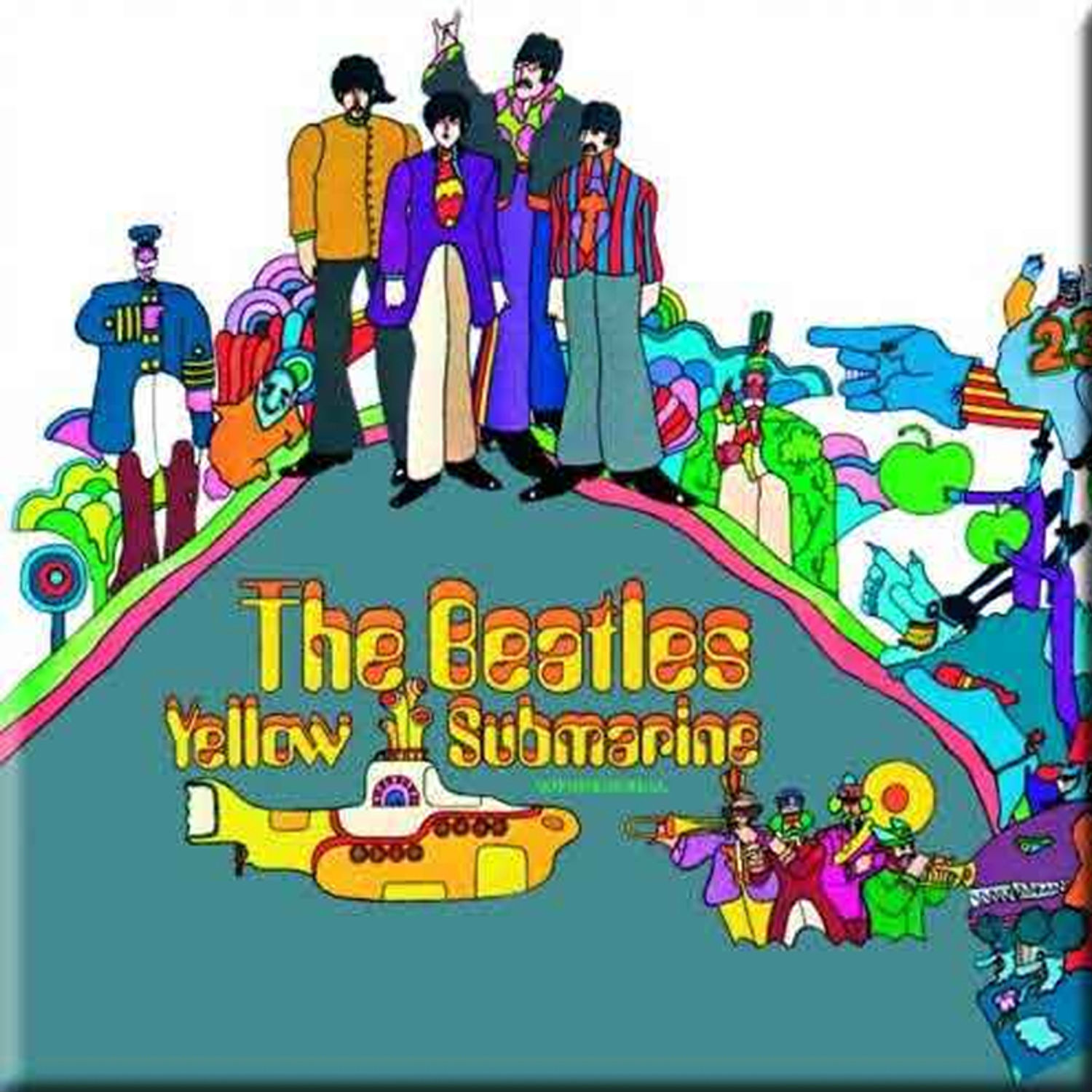 The Beatles Yellow Submarine Fridge Magnet - Multicoloured