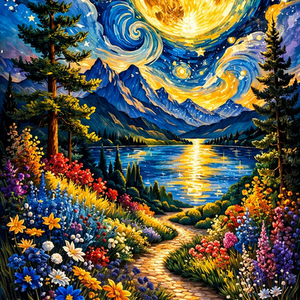 Magical Full Moon Shining 5D DIY Diamond Painting Kit