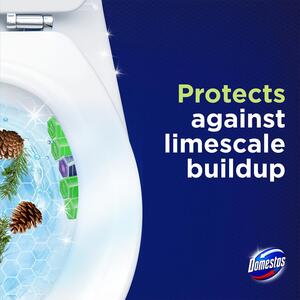 Domestos Power 5 Pine Toilet Rim Block Fresh Scent Limescale Protection, 7pk