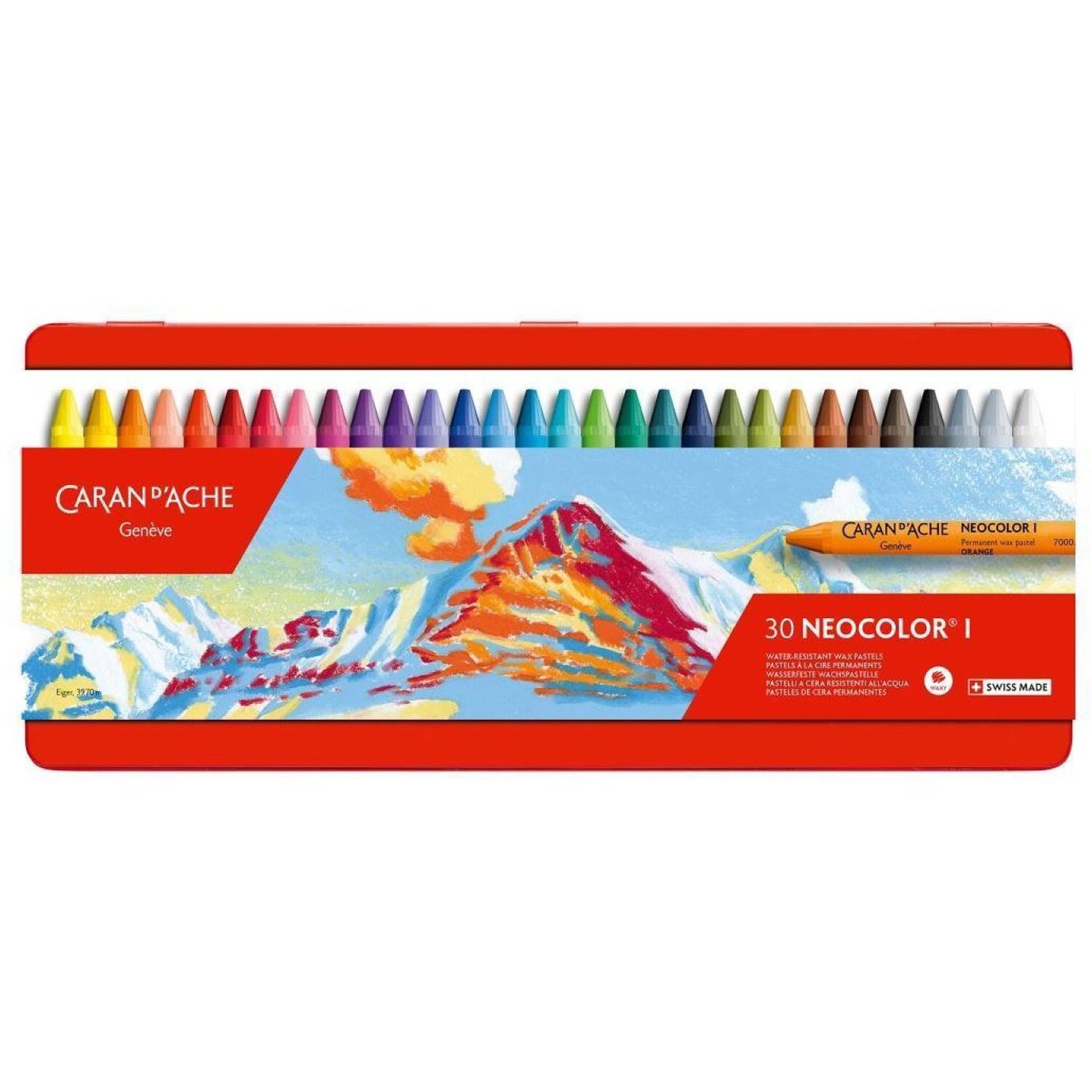 Caran D'ache Neocolor I 30 Wax Pastels - Assorted Colours - Assorted Colours