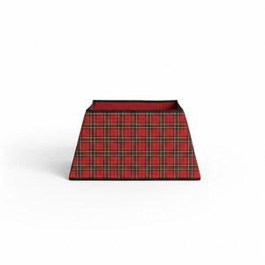 Pegdev Red Tartan Christmas Tree Skirt Foldable Base Cover