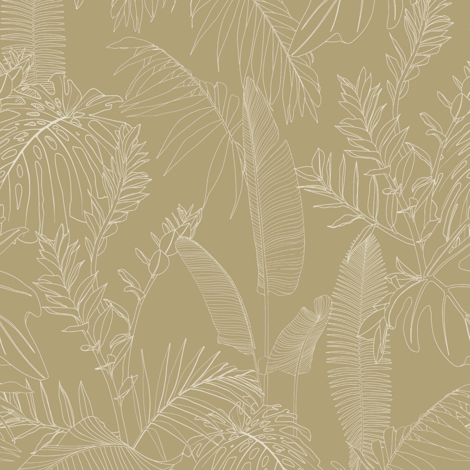 Galapalos Sketch Leaf Sprig Foliage Blown Vinyl Wallpaper