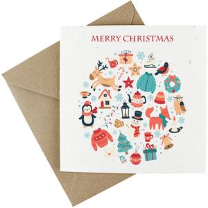 Festive Circle - Plantable Wildflower Seed Christmas Cards - 10 Pack