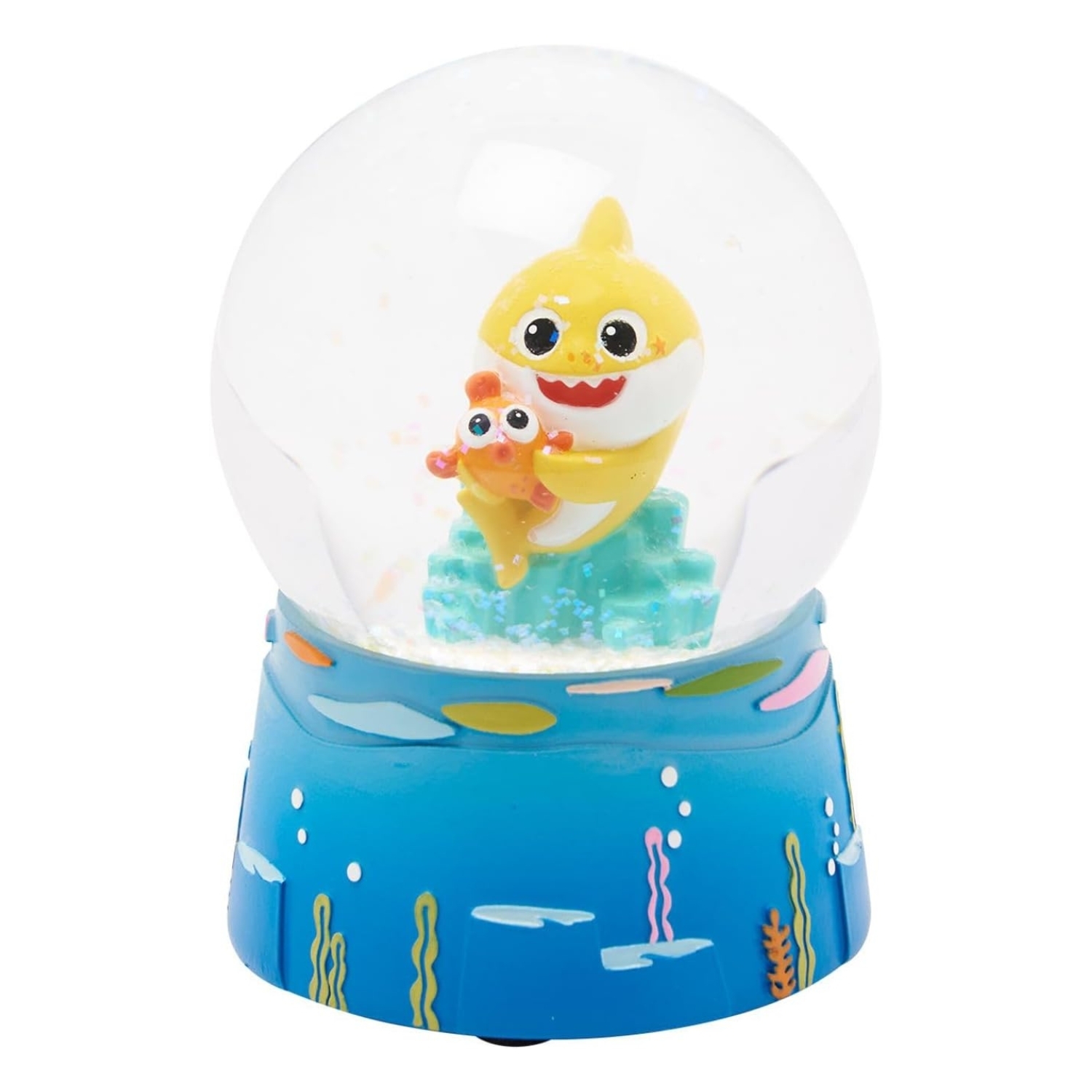 Widdop & Co Baby Shark Glass Snow Globe - Blue