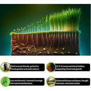 Pegdev GrowPro Grass Seed Fertiliser Blend Turf Management 600g