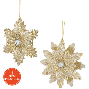 Glitter Snowflake Hanging Decoration