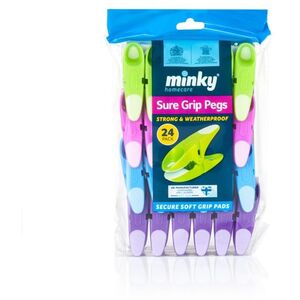 Minky Sure Grip Laundry Pegs (Pack Of 24)