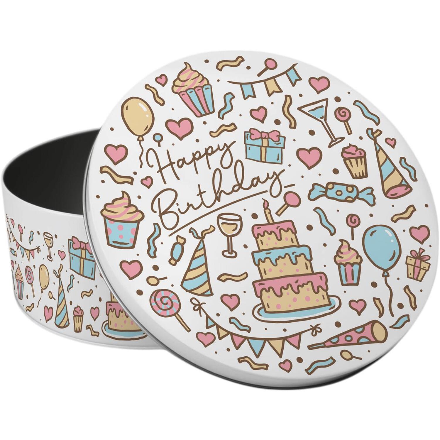 Image of Happy Birthday Small Cake Tin -&hellip;