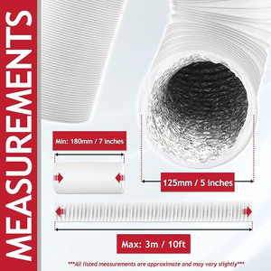 SPARES2GO Universal Insulated Vent Hose 5