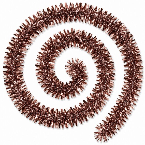 2m Chunky Brown Tinsel Garland Christmas Decoration