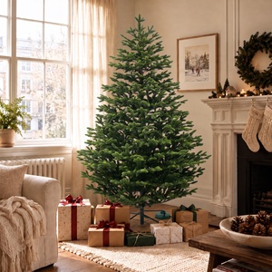 Aldercombe Pre-Lit PE Artificial Christmas Tree - Warm White & Multicolour LEDs