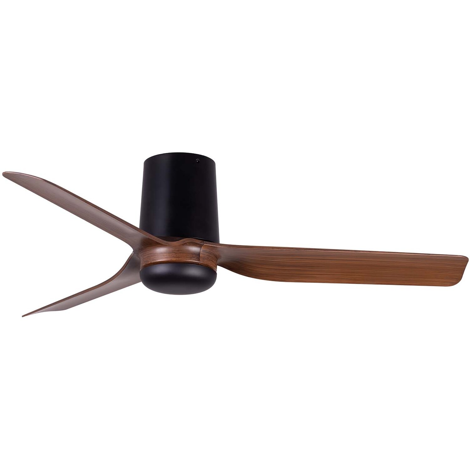 Mini Punt Tub 90cm Ceiling Fan Black, Dark Wood Blades - Image 2